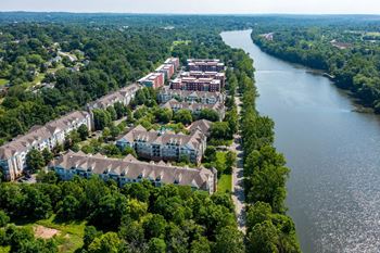 Aerial river view
